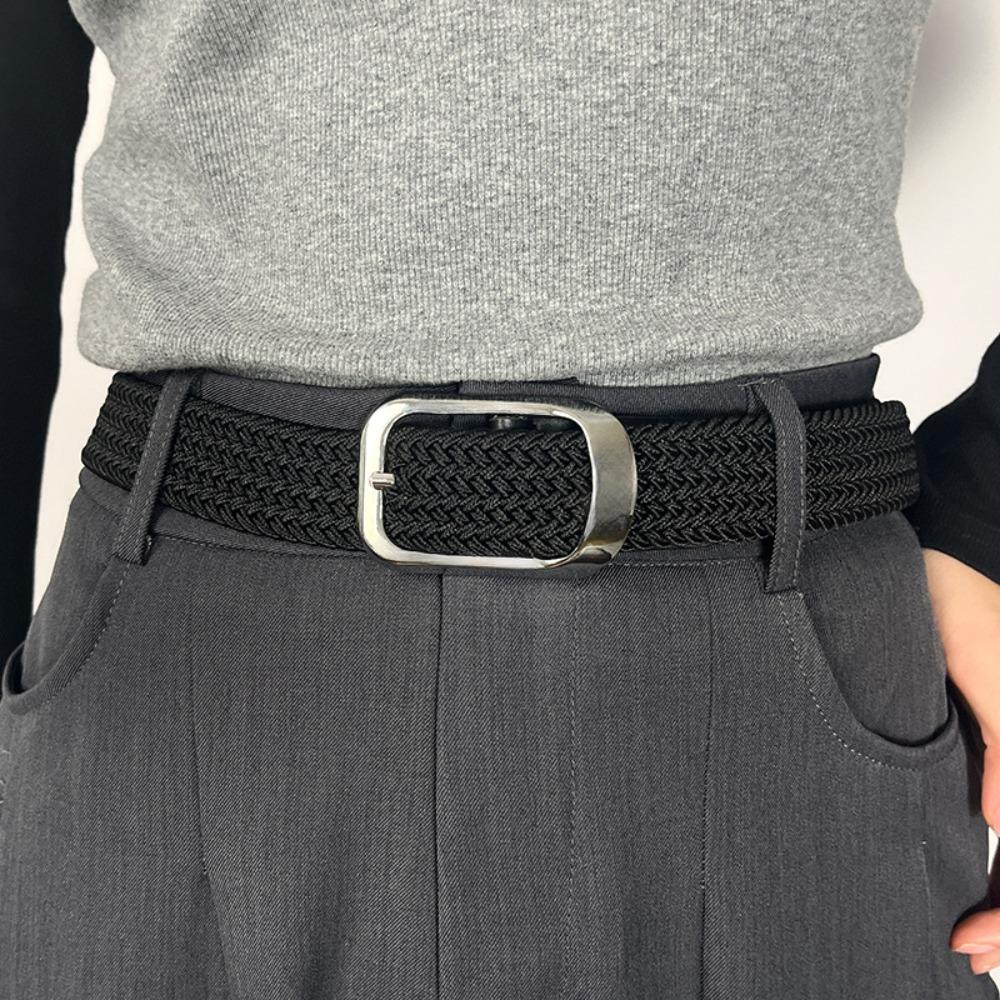 Эластичный плетеный пояс с пряжкой Мужской Женский Ремень Модный Холщовый Пояс Для Джинсов чёрный
Эластичный плетеный пояс с пряжкой Мужской Женский Ремень Модный Холщовый Пояс Для Джинсов чёрный