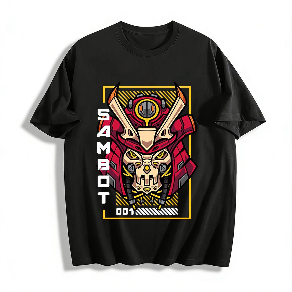 Cyber Mech Samurai Head Print Trendy Casual Top Pure cotton T-shirt XXS
Cyber Mech Samurai Head Print Trendy Casual Top Pure cotton T-shirt XXS