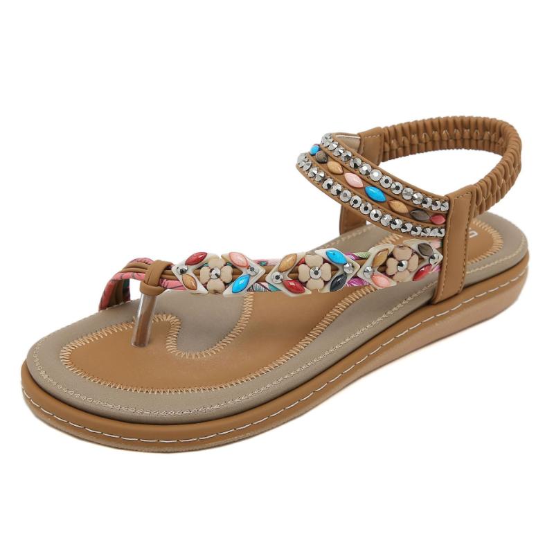 Fashion New Summer 2025 Sandals Rhinestones Comfortable And Casual Beach Round Toe Flat Sandals Ethnic Style Elastic Sandals Simple 36
Fashion New Summer 2025 Sandals Rhinestones Comfortable And Casual Beach Round Toe Flat Sandals Ethnic Style Elastic Sandals Simple 36