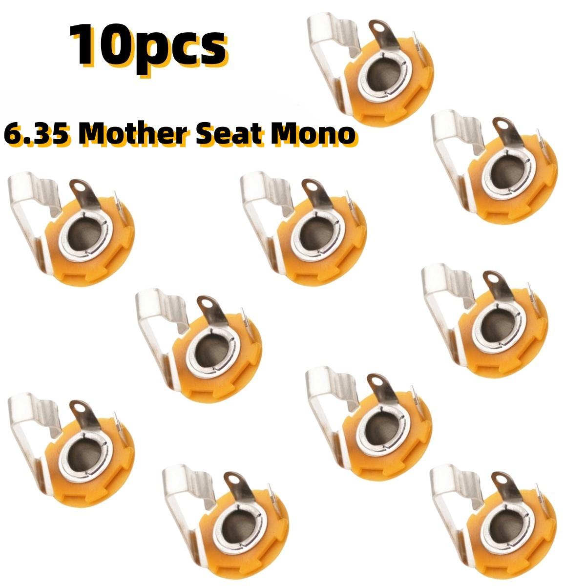 Miwayer 10PCS 1/4 Mono Input Jack Socket 6.35mm Protective Dual-Channel Metal Socket Stereo Jack for Electric Guitar Bass
Miwayer 10PCS 1/4 Mono Input Jack Socket 6.35mm Protective Dual-Channel Metal Socket Stereo Jack for Electric Guitar Bass