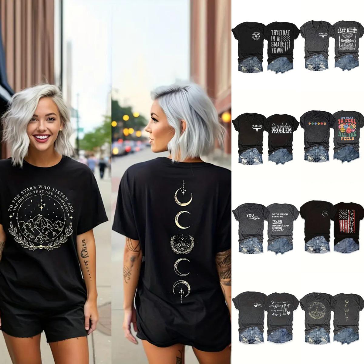 Women s European & American Style Short-Sleeved Double-Sided Top with Graphic Design Triple Extra Large
Women s European & American Style Short-Sleeved Double-Sided Top with Graphic Design Triple Extra Large