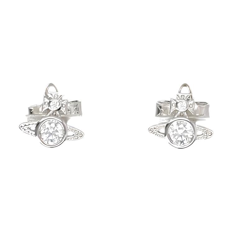 Vivienne Westwood London Orb Crystal Platinum Brass Saturn Earrings Women earrings Silver 6201022002P102SMP102 Basic Packaging-Dust Bag+Box
Vivienne Westwood London Orb Crystal Platinum Brass Saturn Earrings Women earrings Silver 6201022002P102SMP102 Basic Packaging-Dust Bag+Box