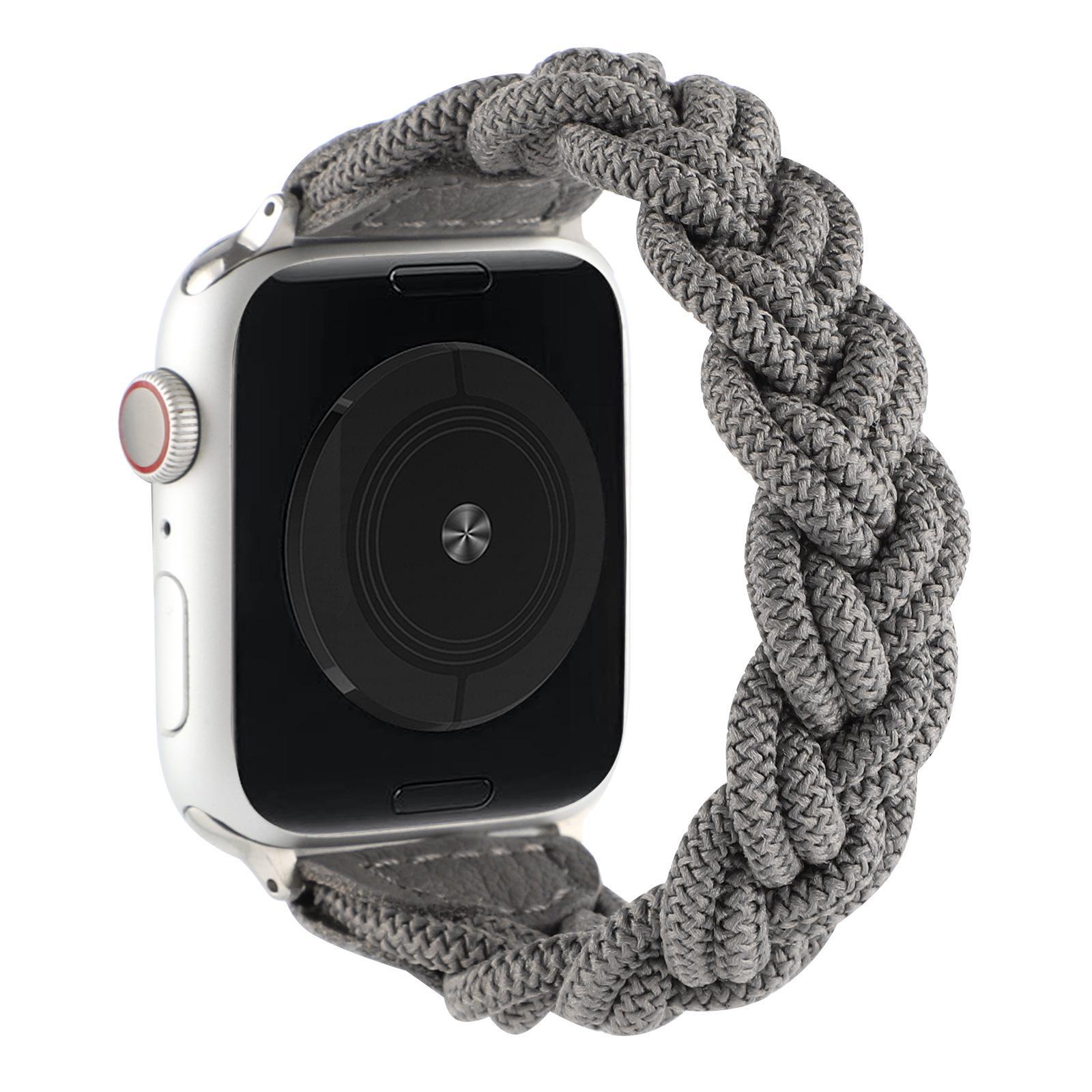 Сумісний з Apple Watch: Еластичний плетений ремінець iWatch SE/9-1 ручної роботи зі скручуваною мотузкою 38/40/41mm S size 130mm сірий
Сумісний з Apple Watch: Еластичний плетений ремінець iWatch SE/9-1 ручної роботи зі скручуваною мотузкою 38/40/41mm S size 130mm сірий