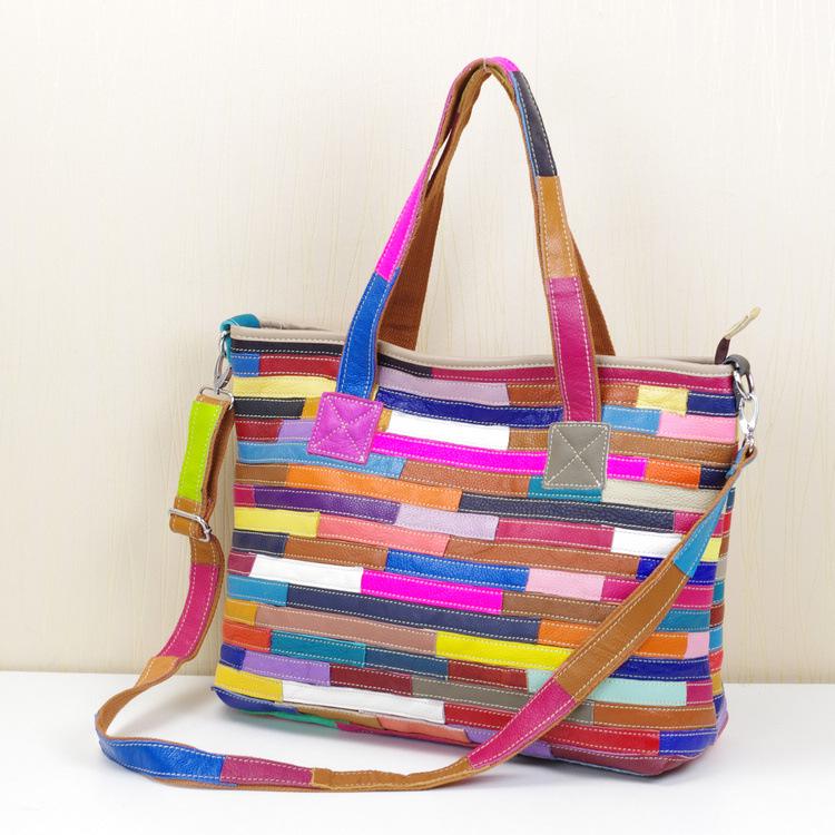 Double Shoulder Leather Bag First Layer Cowhide Contrasting Color Fashion Striped Color Shoulder Bag Women S Bag
Double Shoulder Leather Bag First Layer Cowhide Contrasting Color Fashion Striped Color Shoulder Bag Women S Bag