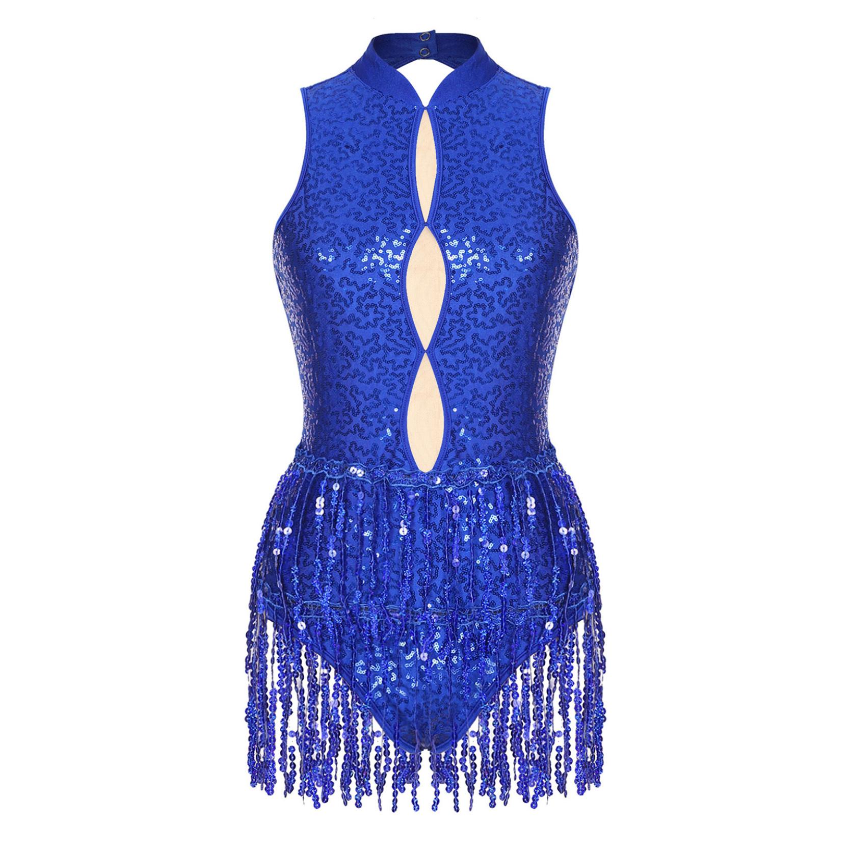 Жіноче боді з блискітками та китицями Танцювальний купальник Cha-Cha Party Dancewear S королівський синій колір
Жіноче боді з блискітками та китицями Танцювальний купальник Cha-Cha Party Dancewear S королівський синій колір