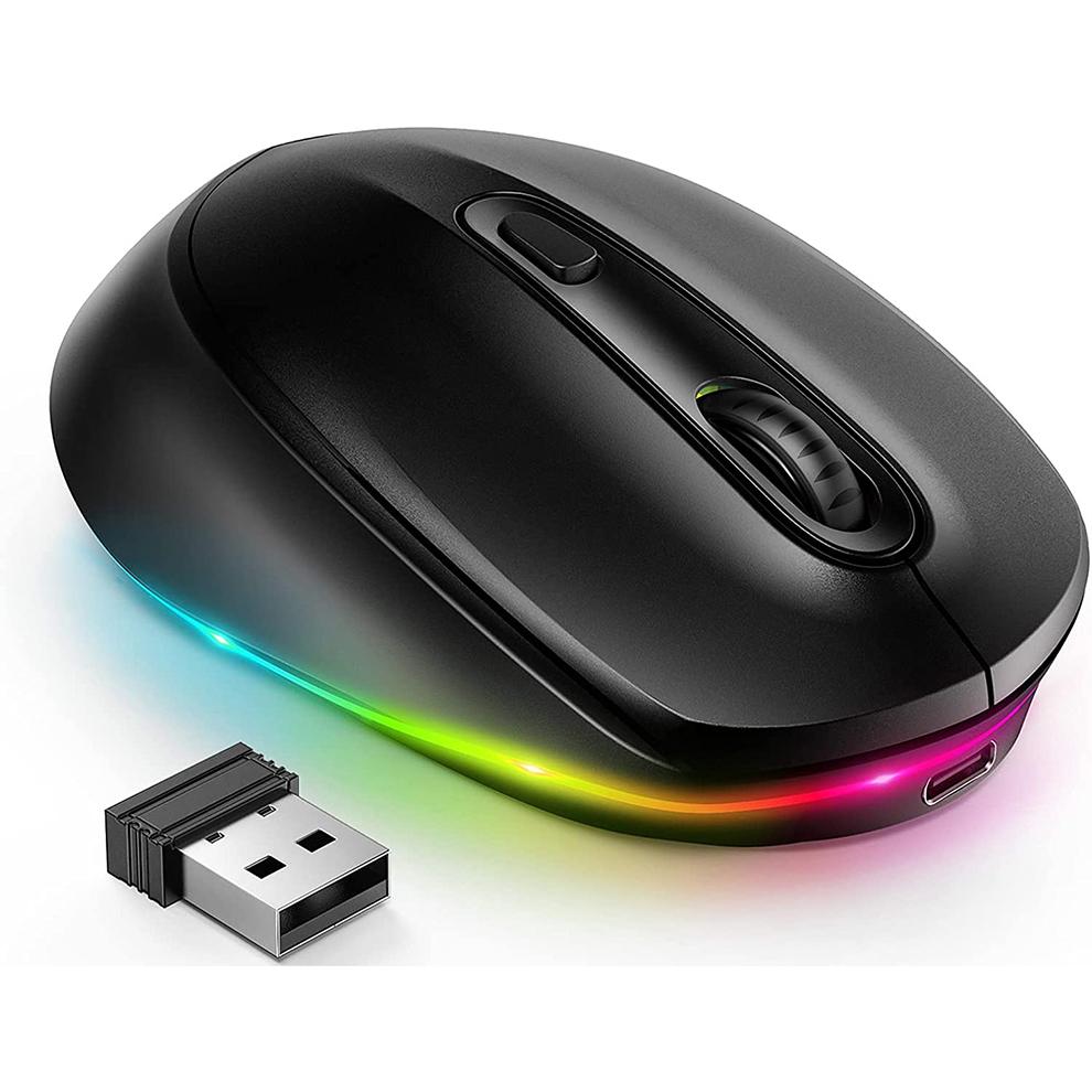 Беспроводная мышь RGB со светодиодной подсветкой, перезаряжаемая мышь с подсветкой для ноутбука, Windows, Mac, ПК, компьютера, Mause, игрового геймера, тихий щелчок Only 2.4G
Беспроводная мышь RGB со светодиодной подсветкой, перезаряжаемая мышь с подсветкой для ноутбука, Windows, Mac, ПК, компьютера, Mause, игрового геймера, тихий щелчок Only 2.4G