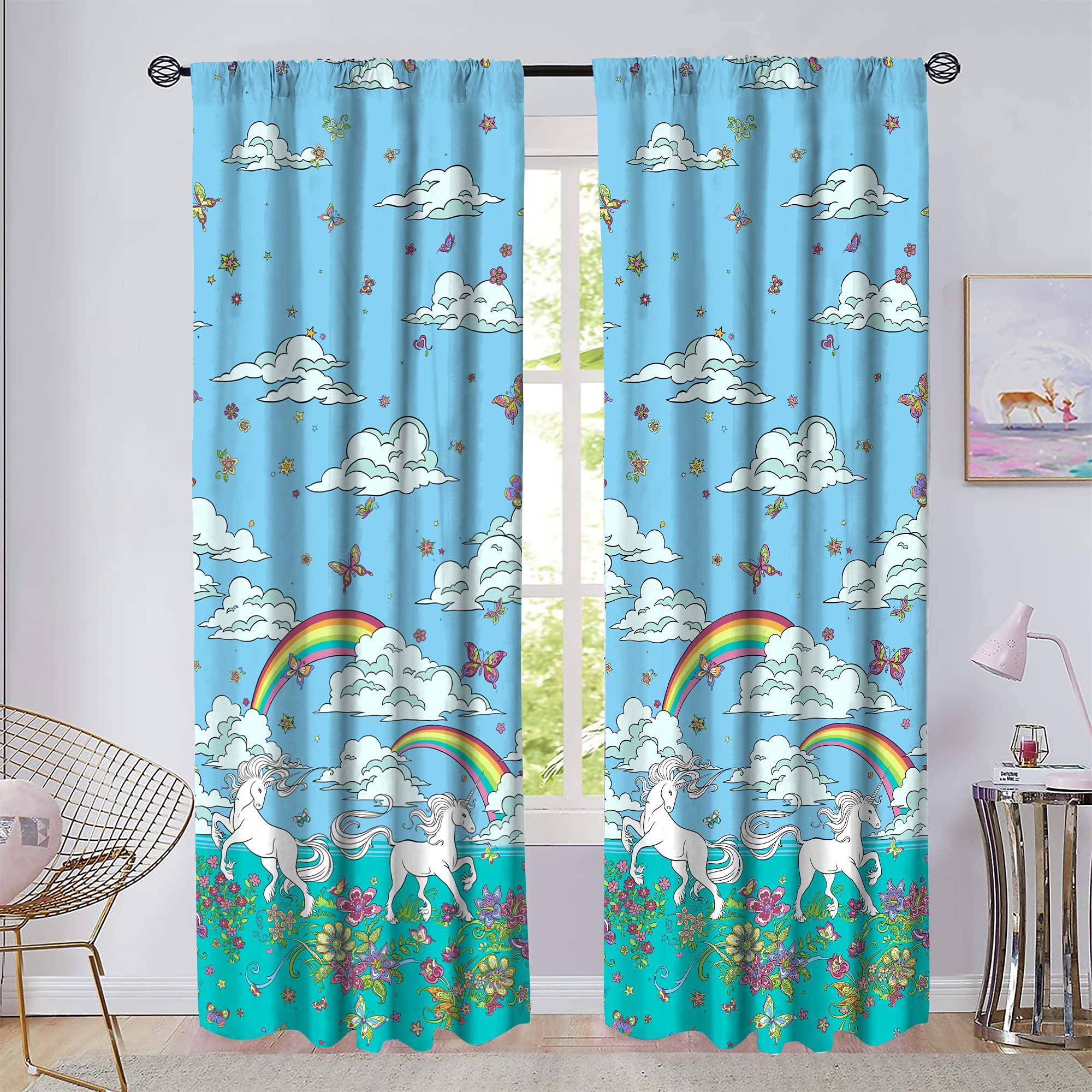 Єдиноріг затемнена штора Rainbow High Shading Window Штори Єдиноріг Спальня Вітальня Деко для дівчаток Дитячий набір з 2 панелей W70 X H185cm X 2&Grommet Top
Єдиноріг затемнена штора Rainbow High Shading Window Штори Єдиноріг Спальня Вітальня Деко для дівчаток Дитячий набір з 2 панелей W70 X H185cm X 2&Grommet Top