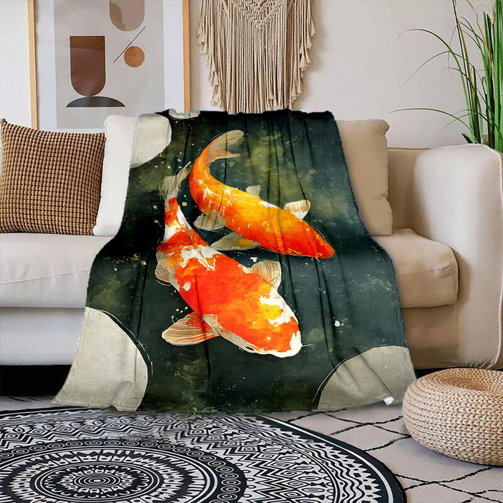 Multiple sizes Two orange koi swimming Print Blanket Warm Soft Suitable for All Seasons for Home Sofa Travel Camping Picnics RV 75x100cm
Multiple sizes Two orange koi swimming Print Blanket Warm Soft Suitable for All Seasons for Home Sofa Travel Camping Picnics RV 75x100cm