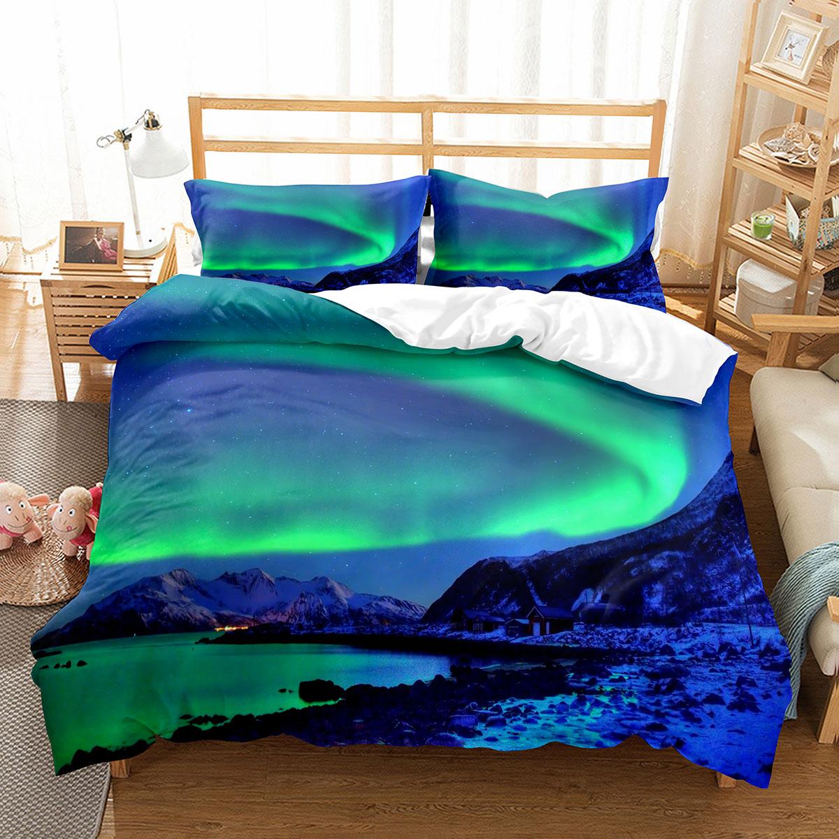 Northern Lights Duvet Cover Set King Full Size Natural Wonders Polyester Comforter Cover For Kids Teens Bedding Set Quilt Cover 155x215cm 3pcs
Northern Lights Duvet Cover Set King Full Size Natural Wonders Polyester Comforter Cover For Kids Teens Bedding Set Quilt Cover 155x215cm 3pcs