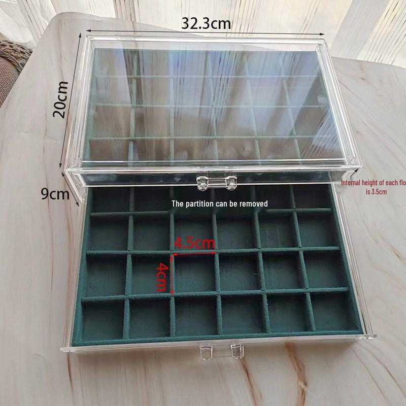 Acrylic Dustproof Jewelry Organizer Box with Drawers for Earrings, Rings, Necklaces, and Bracelets
Acrylic Dustproof Jewelry Organizer Box with Drawers for Earrings, Rings, Necklaces, and Bracelets