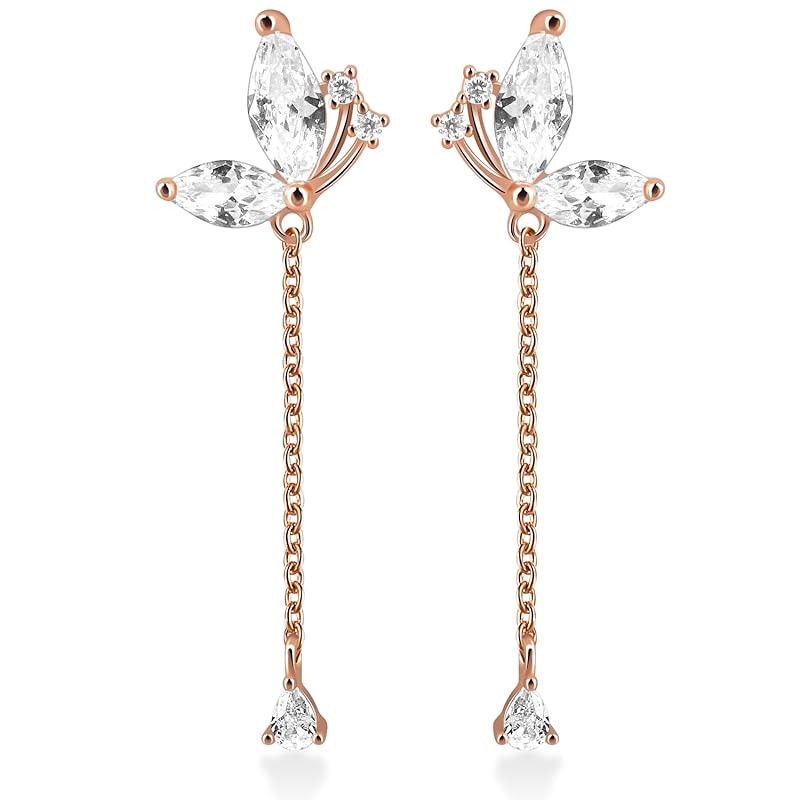 earrings ladies sway Leave it on zircon 18k gold plating butterfly earrings cute s925 silver chain earrings Compatible with metal allergies Popularity
earrings ladies sway Leave it on zircon 18k gold plating butterfly earrings cute s925 silver chain earrings Compatible with metal allergies Popularity