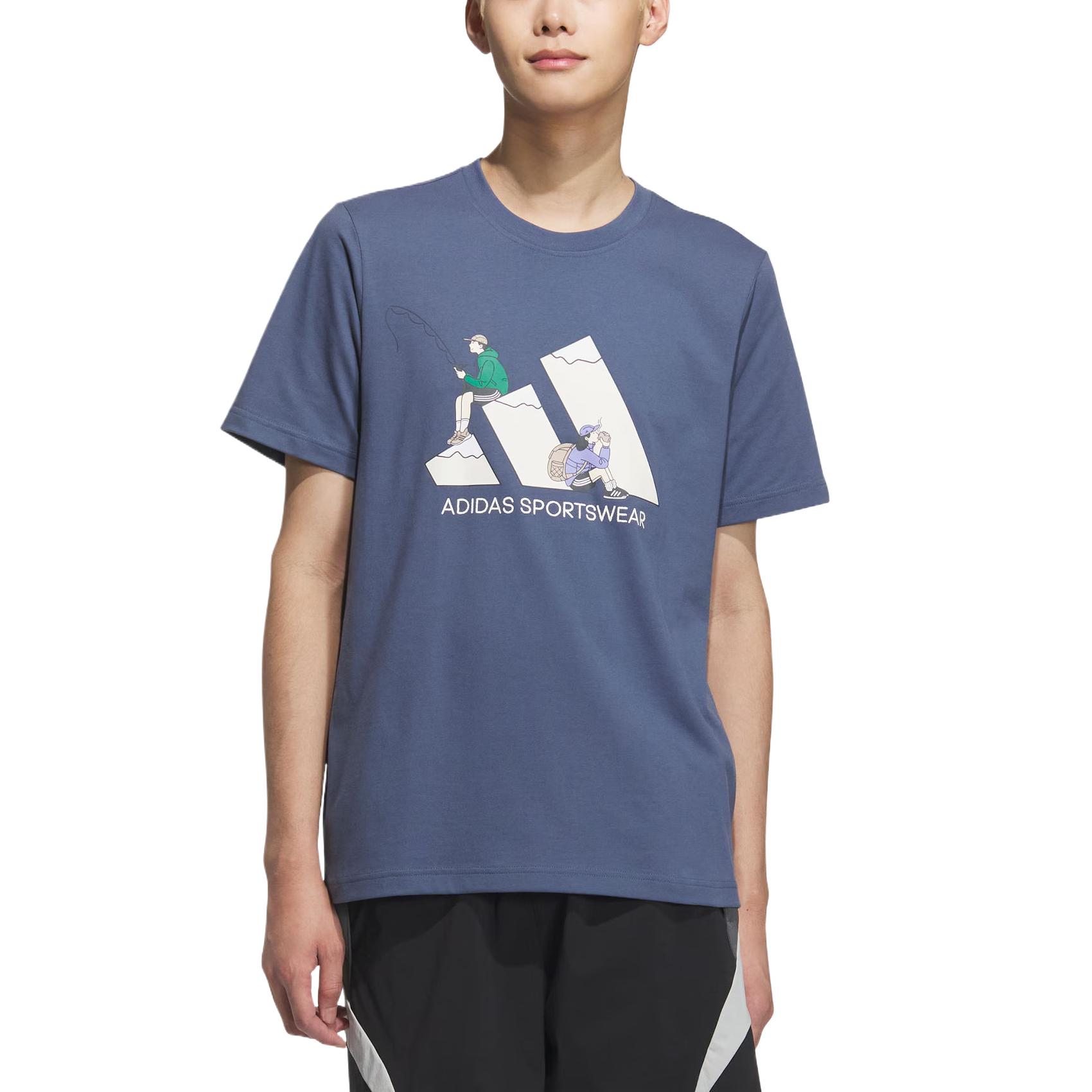 Adidas Graphic Short Sleeve T-Shirt Comfortable Versatile Casual Soft Men T-Shirts Gray Blue KB7749 2XL
Adidas Graphic Short Sleeve T-Shirt Comfortable Versatile Casual Soft Men T-Shirts Gray Blue KB7749 2XL