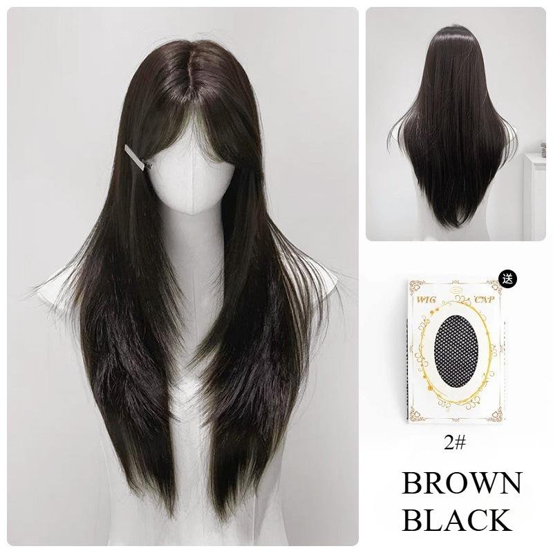 Ashely Black Brown Wig for Women Layer Straight Hair Wig with Curtain Bangs Synthetic Wigs High Temperature Fibers for daily use (as the picture,24inches&1pc)
Ashely Black Brown Wig for Women Layer Straight Hair Wig with Curtain Bangs Synthetic Wigs High Temperature Fibers for daily use (as the picture,24inches&1pc)