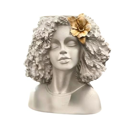 Resin Face Planter Head-mounted Sculpture Artistic Pot for Planting Lightweight Resin Avatar Flower Pot Gift for Plant Lovers Home Decor білий
Resin Face Planter Head-mounted Sculpture Artistic Pot for Planting Lightweight Resin Avatar Flower Pot Gift for Plant Lovers Home Decor білий