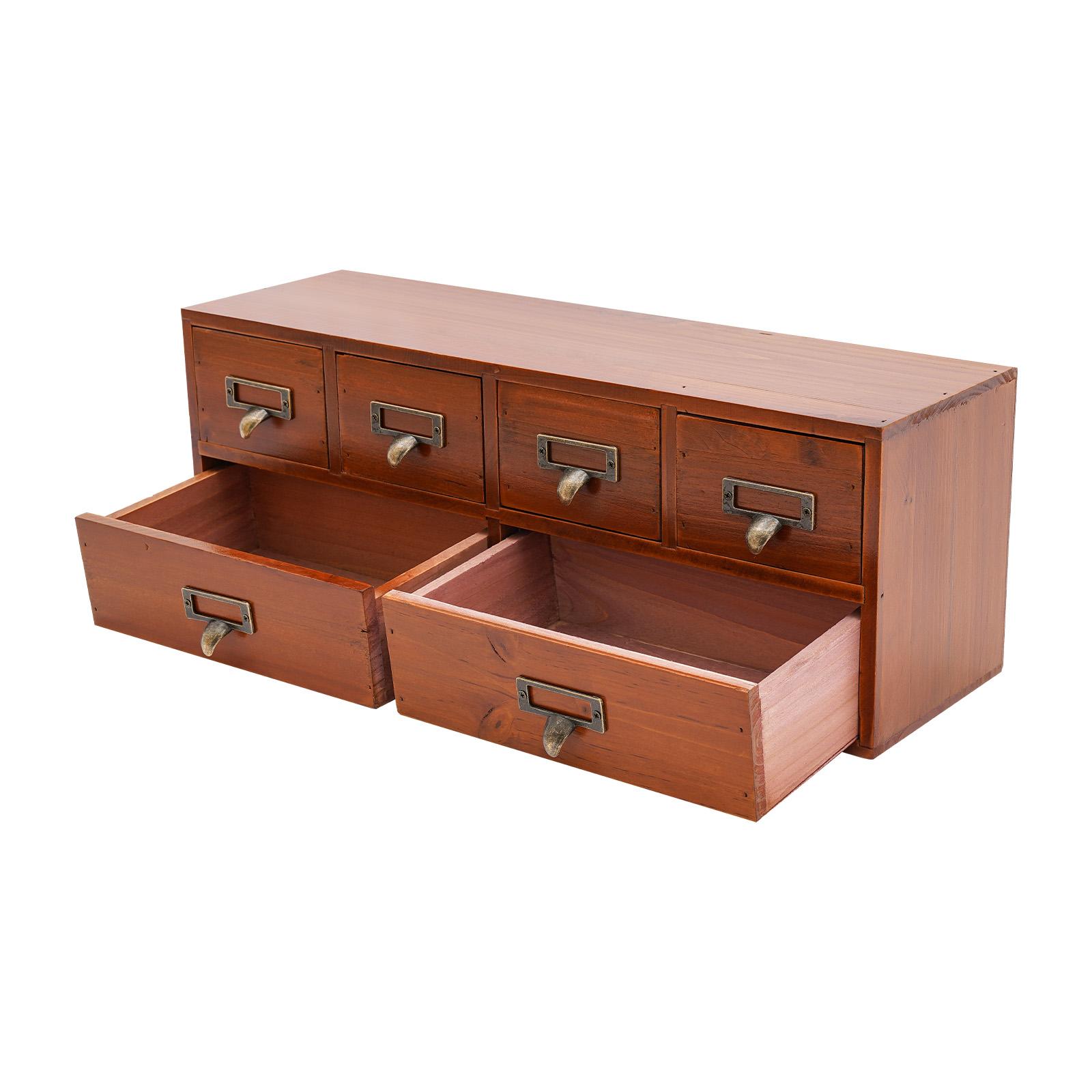 Vintage Wooden Six-Drawer Apothecary Cabinet, Desktop Organizer for Medicine, Jewelry, and Tea, Library Catalog Style United States
Vintage Wooden Six-Drawer Apothecary Cabinet, Desktop Organizer for Medicine, Jewelry, and Tea, Library Catalog Style United States