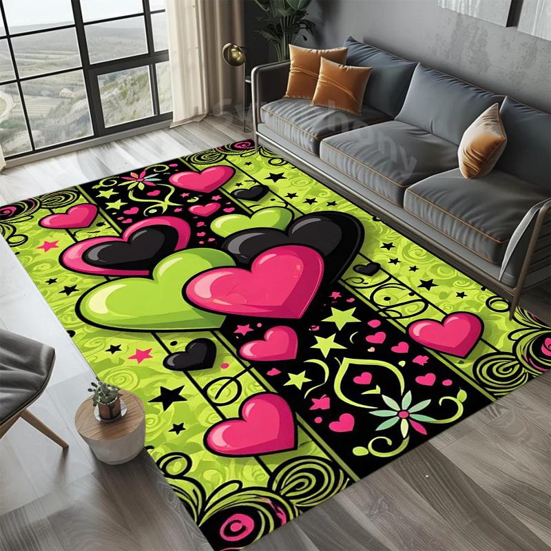 Retro Pop Art Romantic Love Heart Carpet Vibrant Color Block Design Soft Anti-slip Rug Artistic Home Decor Mat for Living Room 40X60cm
Retro Pop Art Romantic Love Heart Carpet Vibrant Color Block Design Soft Anti-slip Rug Artistic Home Decor Mat for Living Room 40X60cm