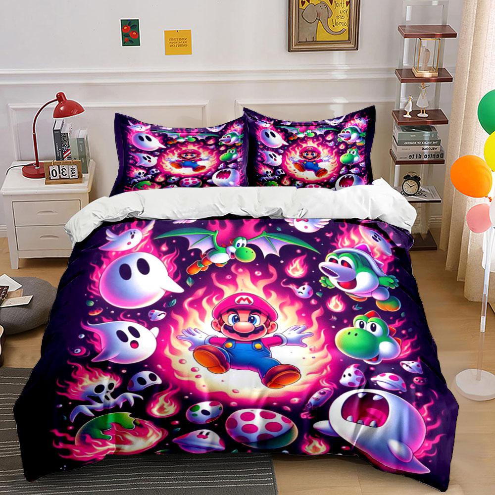 Cartoon characters, flames, mushrooms. Bedding sets Duvet cover sets Duvet covers Pillowcases(1 * Duvet Cover 2 * Pillowcases, without duvet insert) 135x200cm
Cartoon characters, flames, mushrooms. Bedding sets Duvet cover sets Duvet covers Pillowcases(1 * Duvet Cover 2 * Pillowcases, without duvet insert) 135x200cm