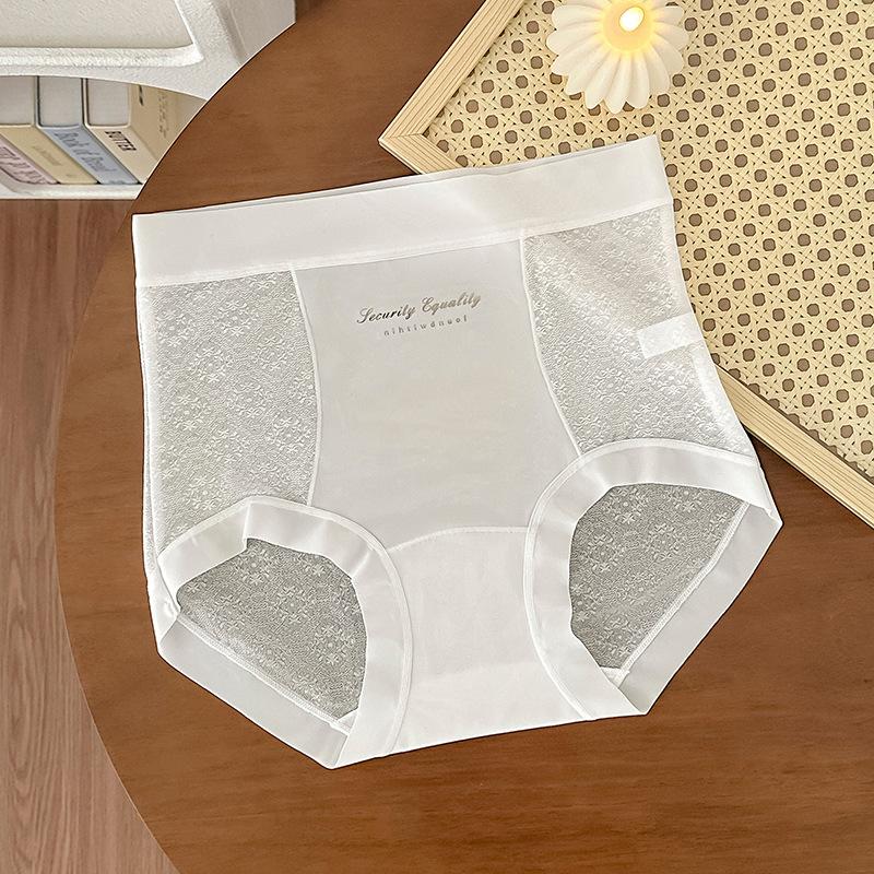 Ladies Summer Ultra Thin Pure Lace Splicing Ice Silk Cool Feeling High Waist 10A Bacteriostatic Breathable Briefs L
Ladies Summer Ultra Thin Pure Lace Splicing Ice Silk Cool Feeling High Waist 10A Bacteriostatic Breathable Briefs L