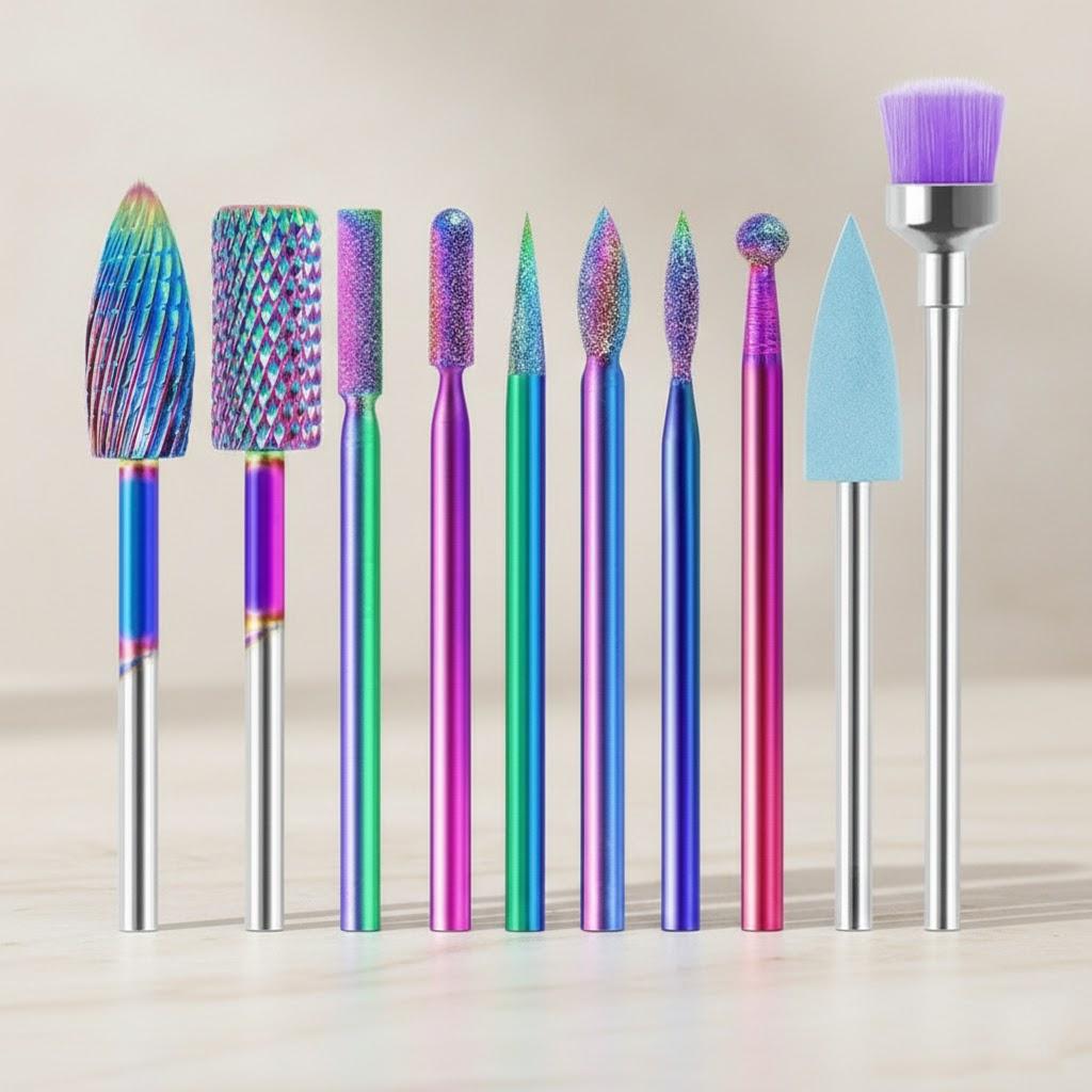 10Pcs Tungsten Carbide Nail Drill Bits Set for Manicure Pedicure Home Salon Professional Use
10Pcs Tungsten Carbide Nail Drill Bits Set for Manicure Pedicure Home Salon Professional Use