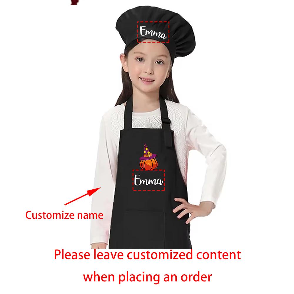 Custom Halloween Apron Chef hat Halloween Gift Kids Witch Painting Aprons Kitchen Decor Baking Cooking Supplies Trick Or Treat 65x46cm
Custom Halloween Apron Chef hat Halloween Gift Kids Witch Painting Aprons Kitchen Decor Baking Cooking Supplies Trick Or Treat 65x46cm