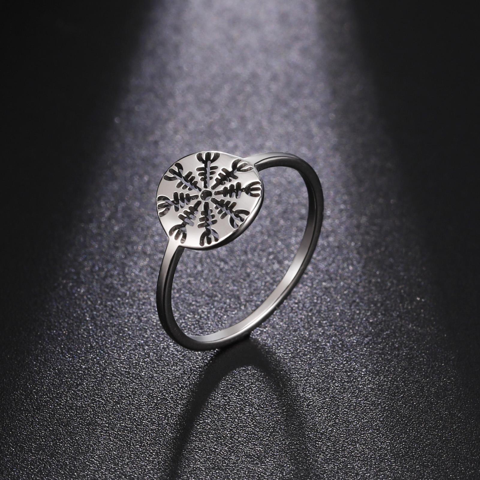 LIKGREAT Vintage Viking Compass Helm of Awe Ring Stainless Steel Aegishjalmur Nordic Rings Amulet Jewelry Gift for Lover Women 7
LIKGREAT Vintage Viking Compass Helm of Awe Ring Stainless Steel Aegishjalmur Nordic Rings Amulet Jewelry Gift for Lover Women 7