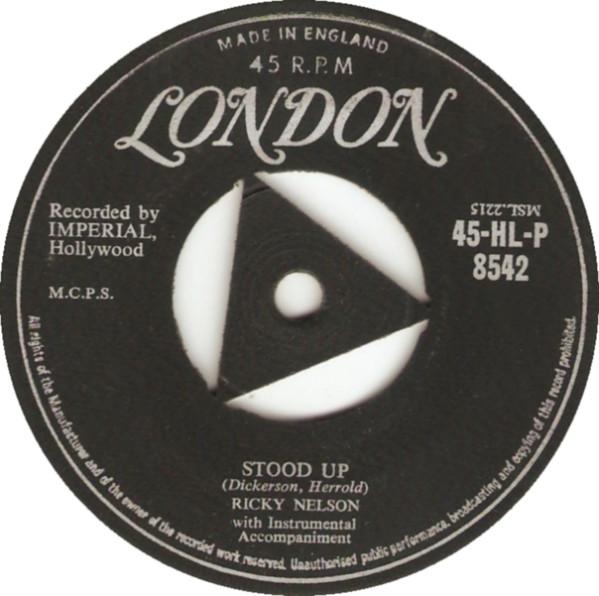 7inch Record RICKY NELSON - Stood Up / Waitin In School 45HLP8542 London Records 1957 UK Rock Used
7inch Record RICKY NELSON - Stood Up / Waitin In School 45HLP8542 London Records 1957 UK Rock Used