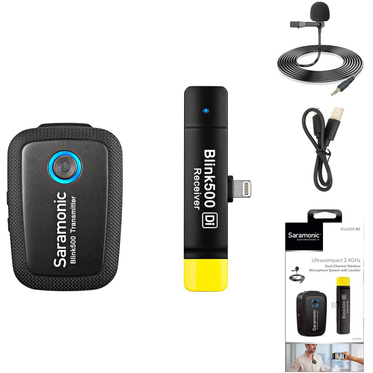 Saramonic Blink500 B3 Wireless Microphone for iOS Devices 1 Channel Lightning Terminal Input
Saramonic Blink500 B3 Wireless Microphone for iOS Devices 1 Channel Lightning Terminal Input