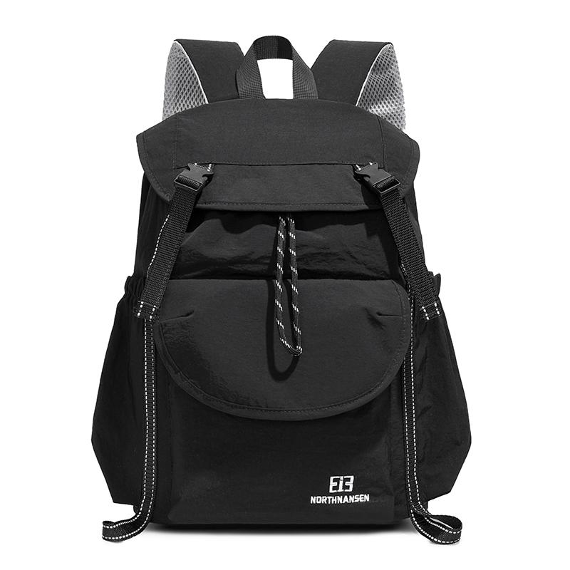 Водонепроницаемая школьная сумка большой вместимости для учеников средней школы, походный рюкзак с цветными блоками чёрный