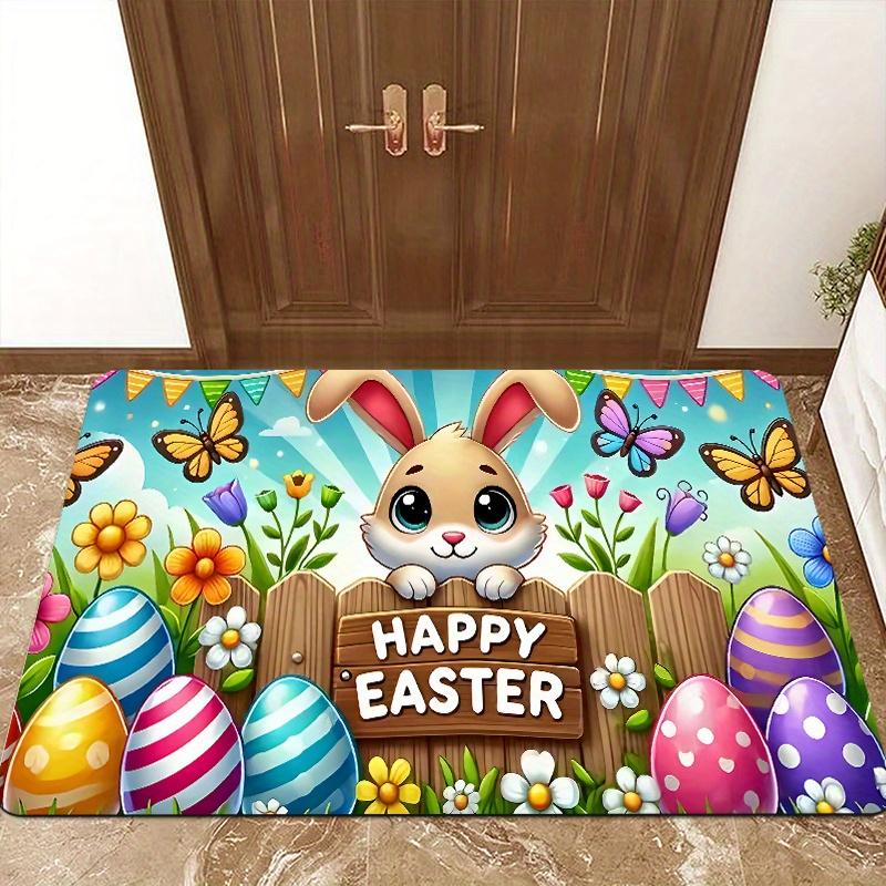 Happy Easter Bunny & Eggs Rectangular Area Rug, Cute Rabbit Spring Floor Mat, Non-Slip Washable Holiday Decor Carpet 40x60cm
Happy Easter Bunny & Eggs Rectangular Area Rug, Cute Rabbit Spring Floor Mat, Non-Slip Washable Holiday Decor Carpet 40x60cm