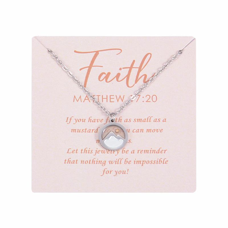 Decorative Sunset Sea Pendant Necklace Made of Stainless Steel, Mustard Seed Tag Necklace Steel-colored necklace
Decorative Sunset Sea Pendant Necklace Made of Stainless Steel, Mustard Seed Tag Necklace Steel-colored necklace