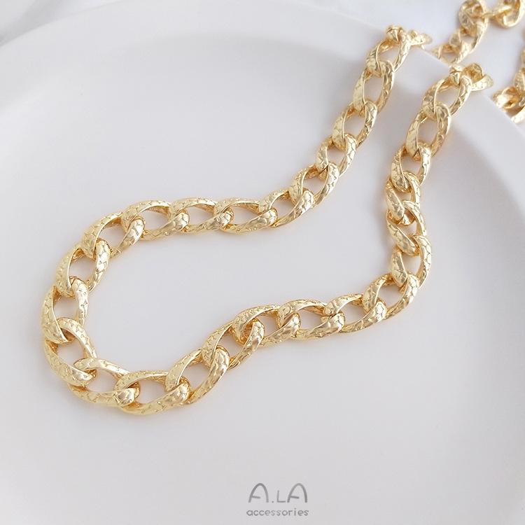 14K Gold-Filled Vintage Snakeskin Cuban Chain: Color-Preserving Necklace & Bracelet DIY
14K Gold-Filled Vintage Snakeskin Cuban Chain: Color-Preserving Necklace & Bracelet DIY