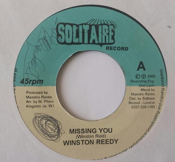 7inch Record WINSTON REEDY - Missing You NONE Solitaire Recor 2002 UK Reggae, Ska & Dub Used
7inch Record WINSTON REEDY - Missing You NONE Solitaire Recor 2002 UK Reggae, Ska & Dub Used