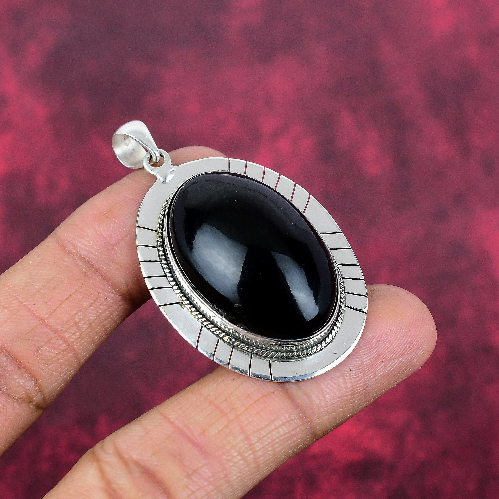 Black Obsidian Pendant, 925 Solid Sterling Silver Gemstone Jewelry, Handmade Pendant, For Thanksgiving 2.16 Inches чорний
Black Obsidian Pendant, 925 Solid Sterling Silver Gemstone Jewelry, Handmade Pendant, For Thanksgiving 2.16 Inches чорний
