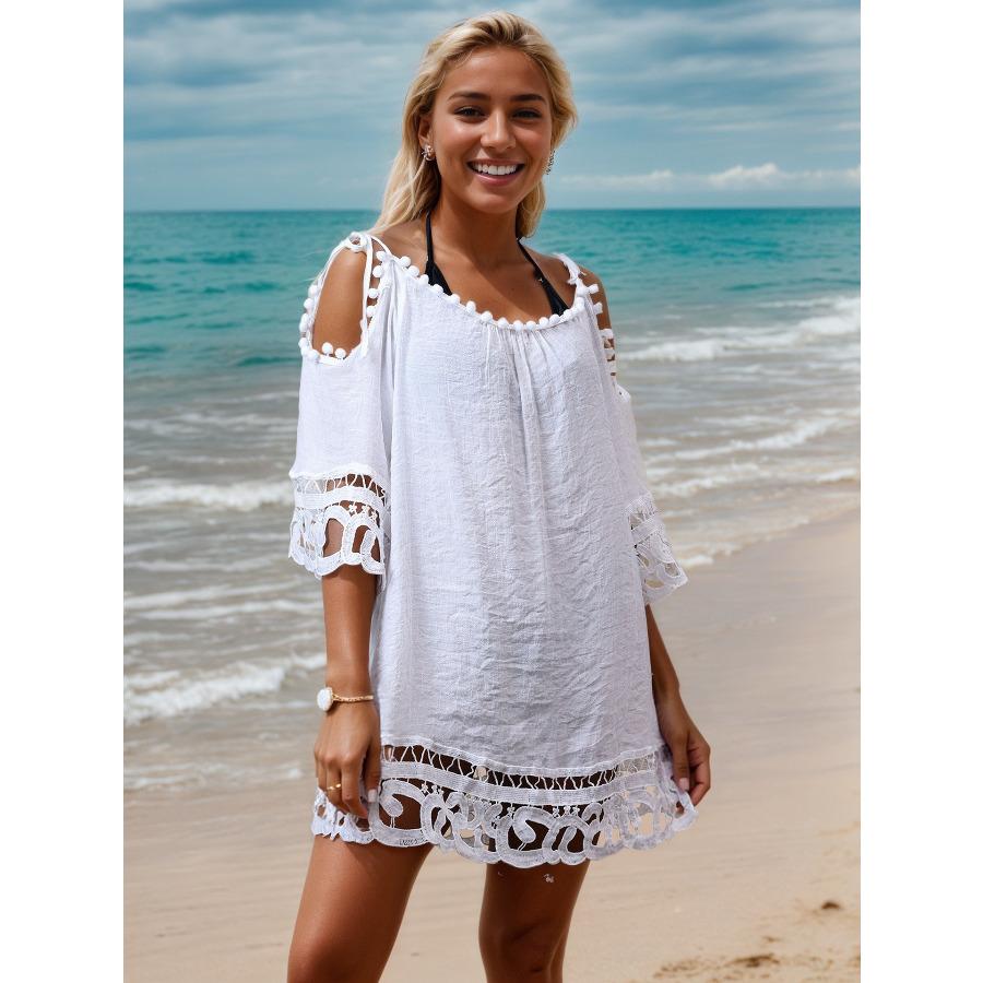 Women s Lace Trim Beach Cover Up Flowy Long Kaftan with Hollow Out Design, Vacation Swimwear Robe 1013 One size fits all білий
Women s Lace Trim Beach Cover Up Flowy Long Kaftan with Hollow Out Design, Vacation Swimwear Robe 1013 One size fits all білий