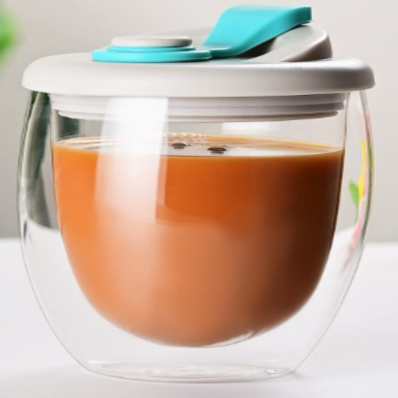Double Wall Glass Coffee Mug With Silicone Lid Insulated Coffee Tumbler With Lid For Travel & Home
Double Wall Glass Coffee Mug With Silicone Lid Insulated Coffee Tumbler With Lid For Travel & Home