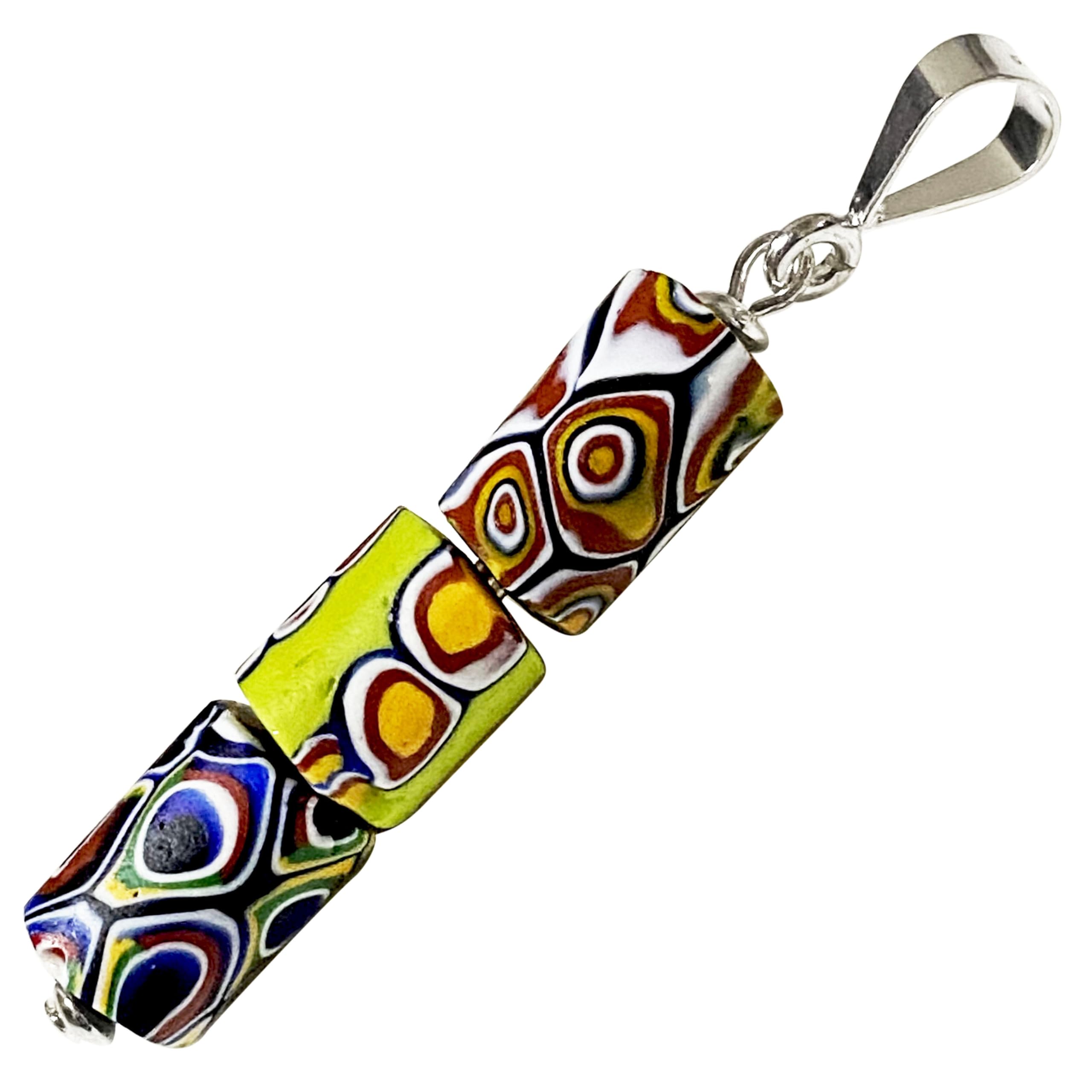 Venetian Lampwork Beads, 3 Strands, Millefiori, Antique Beads, SILVER925, Pendant Top, Venetian Trade Beads, Old Beads, European Antique Beads,
Venetian Lampwork Beads, 3 Strands, Millefiori, Antique Beads, SILVER925, Pendant Top, Venetian Trade Beads, Old Beads, European Antique Beads,