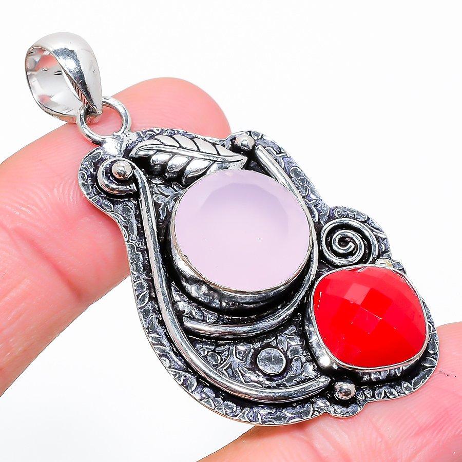 Подвеска из стерлингового серебра 925 пробы с натуральным итальянским красным кораллом и халцедоном 2,21 дюйма S4J54
Подвеска из стерлингового серебра 925 пробы с натуральным итальянским красным кораллом и халцедоном 2,21 дюйма S4J54