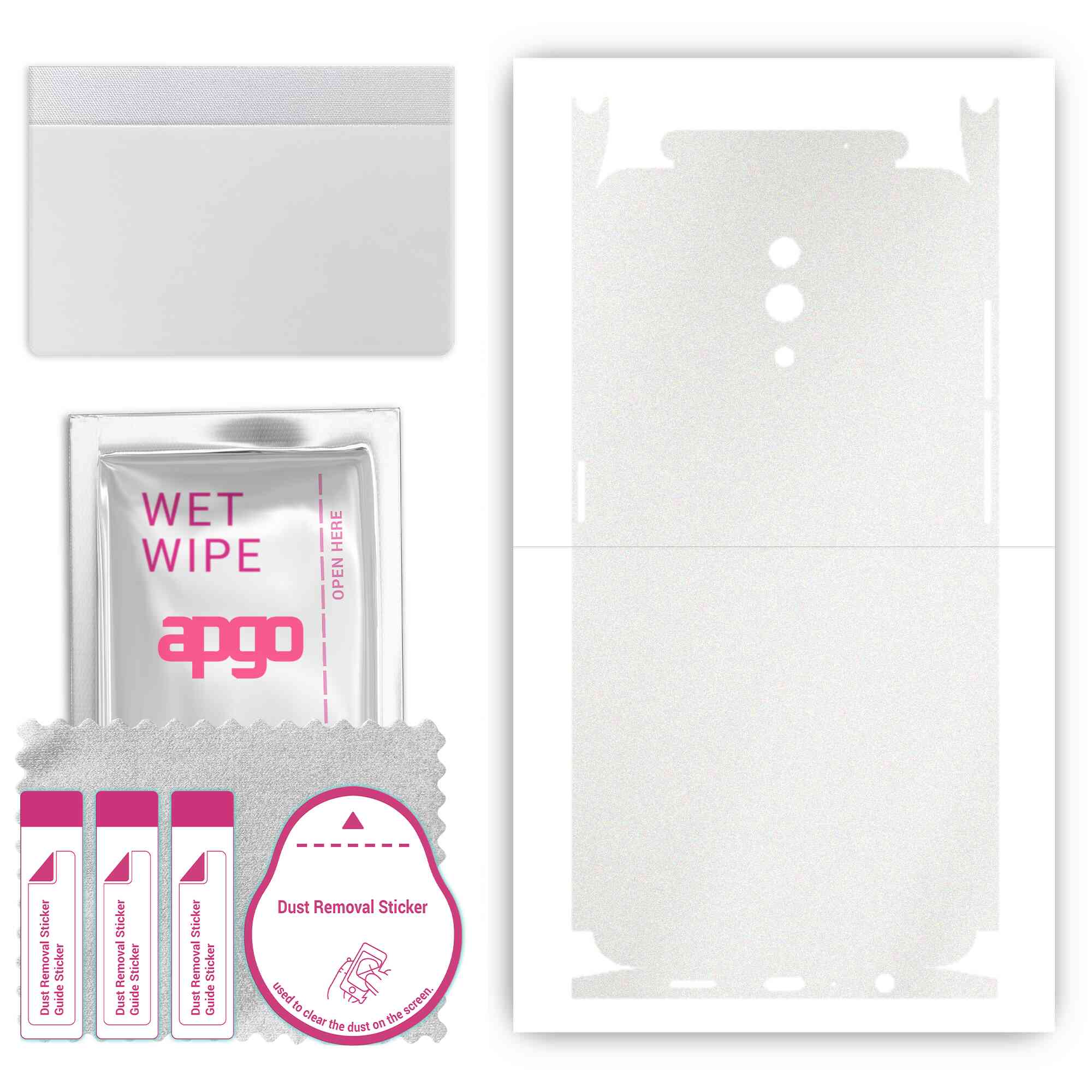 apgo Protective Skin Sticker for the back+sides compatible with Oppo Reno, Full Wrap Film, Foil, Vinyl - Pattern Matte Transparent
apgo Protective Skin Sticker for the back+sides compatible with Oppo Reno, Full Wrap Film, Foil, Vinyl - Pattern Matte Transparent