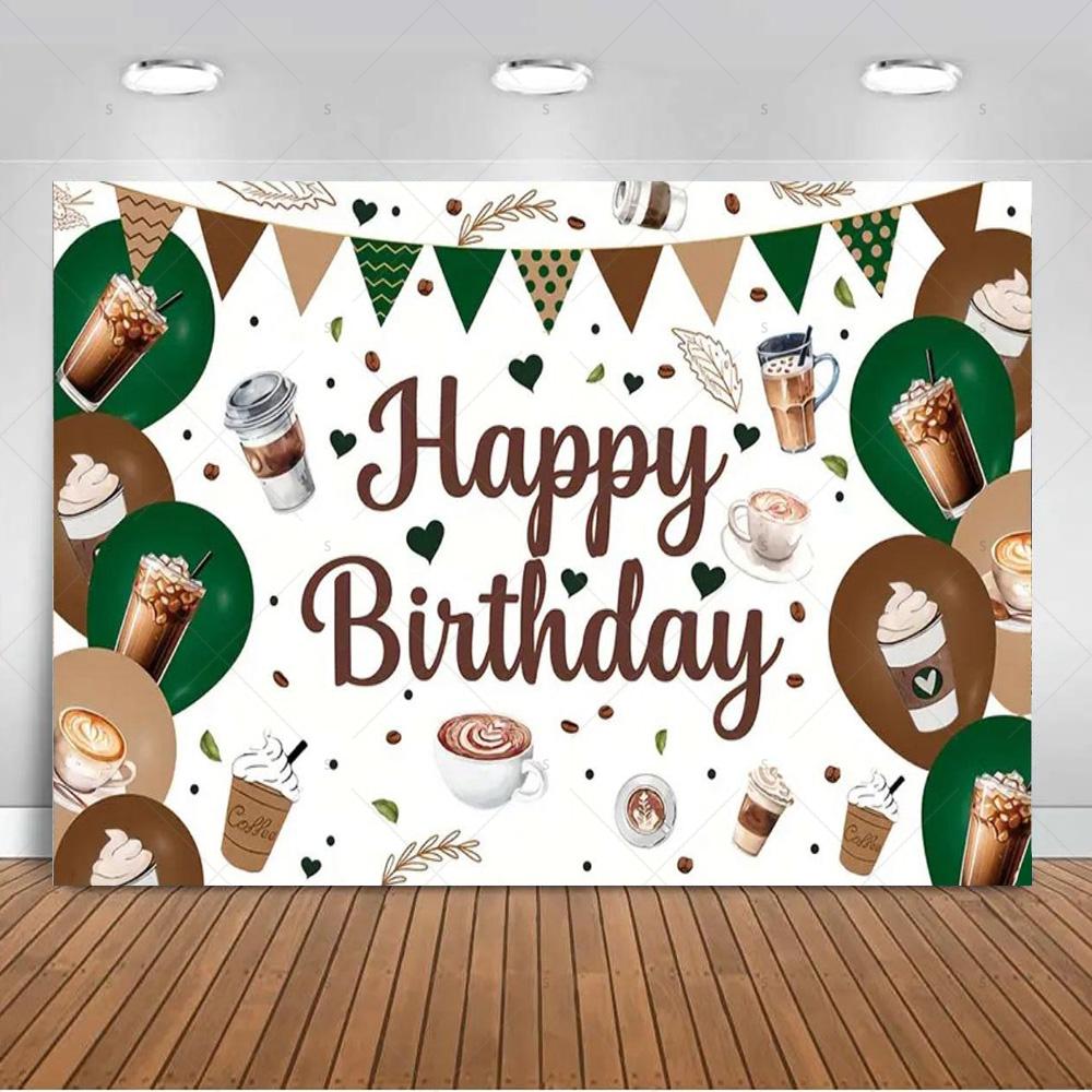 Coffee Theme Backdrop Supplies Coffee Beans Croissant Cafe Background Birthday Party Decoration Baby Shower Photography Props 120X90CM
Coffee Theme Backdrop Supplies Coffee Beans Croissant Cafe Background Birthday Party Decoration Baby Shower Photography Props 120X90CM