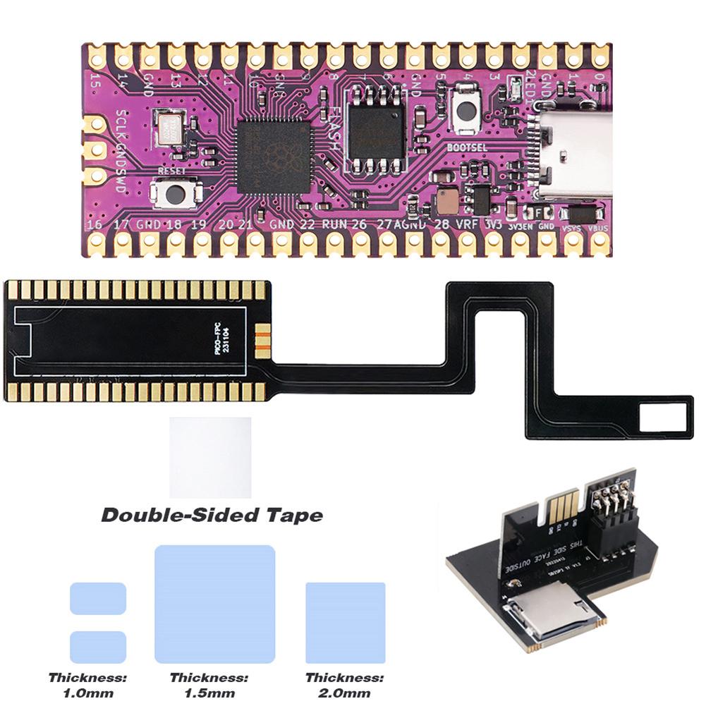 Для Raspberry Pi Pico Picoboot FPC Гнучкий кабель з GC2SD/SD2SP2 FPC Гнучкий стрічковий кабель для ігрової консолі NGC Gamecube
Для Raspberry Pi Pico Picoboot FPC Гнучкий кабель з GC2SD/SD2SP2 FPC Гнучкий стрічковий кабель для ігрової консолі NGC Gamecube