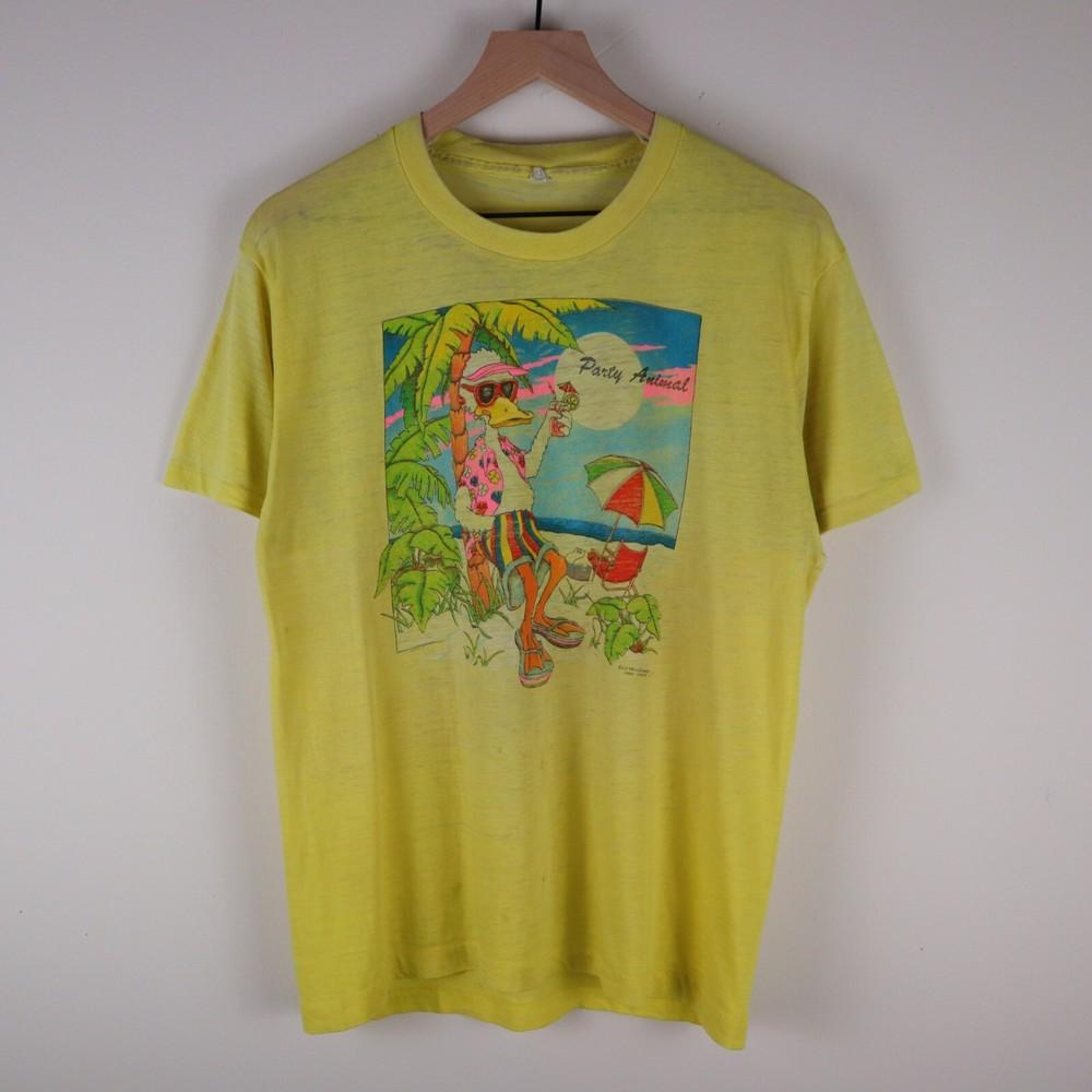Vintage 80s Party Animal Duck Shirt Single Stitch Adult Large 19.5x27 Unisex T-Shirt XXL
Vintage 80s Party Animal Duck Shirt Single Stitch Adult Large 19.5x27 Unisex T-Shirt XXL