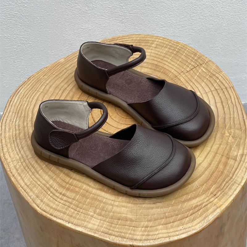 Summer new retro handmade leather women s sandals with splicing bag head side empty flat bottom casual 35
Summer new retro handmade leather women s sandals with splicing bag head side empty flat bottom casual 35
