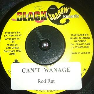 7inch Record RED RAT - Can t Manage NONE Black Shadow Re 1997 Jamaica Reggae, Ska & Dub Used
7inch Record RED RAT - Can t Manage NONE Black Shadow Re 1997 Jamaica Reggae, Ska & Dub Used
