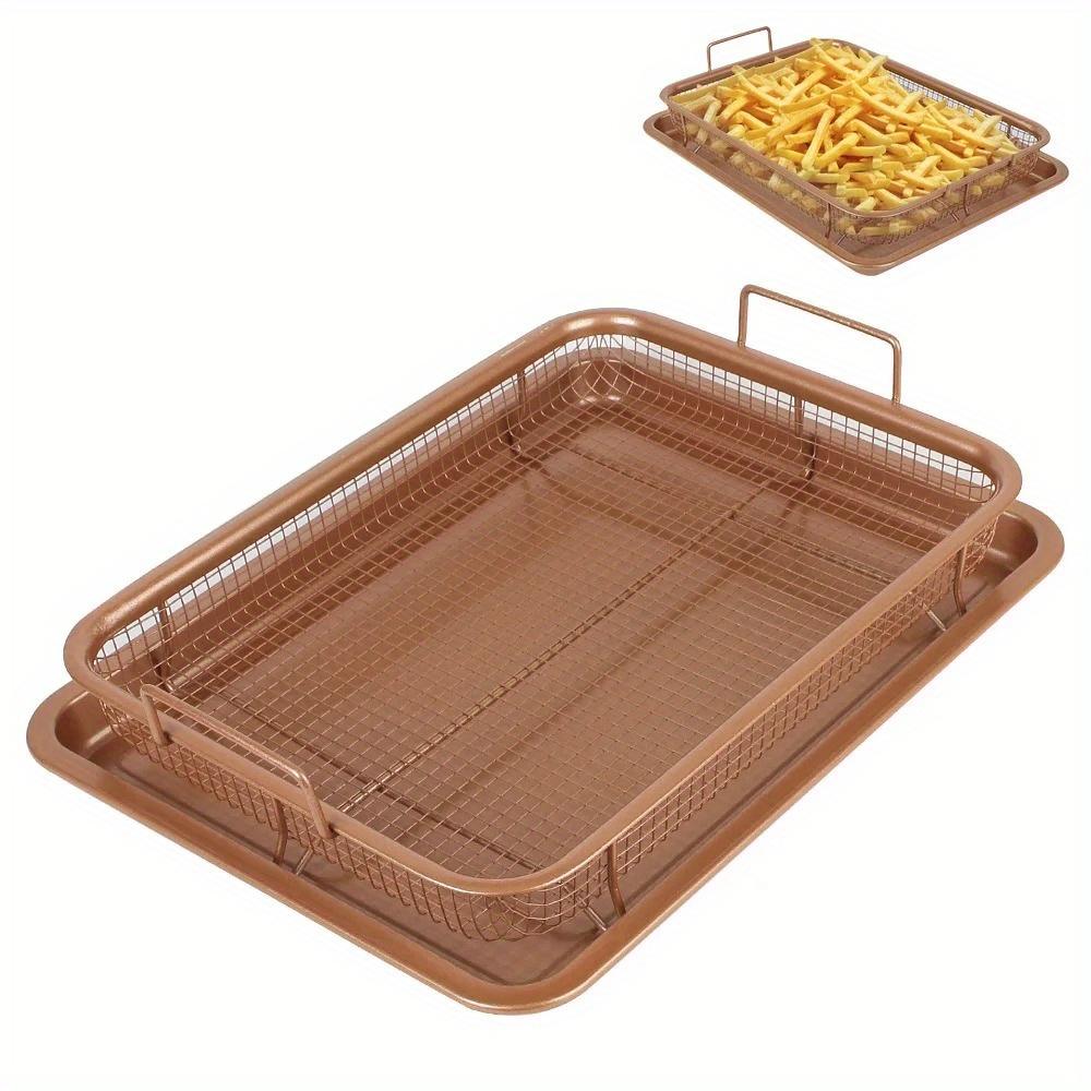 Stainless Steel Baking Tray Oil Frying Baking Pan Grill Crispy Mesh for Oven Air Fryer BBQ Non-stick Chips Basket White
Stainless Steel Baking Tray Oil Frying Baking Pan Grill Crispy Mesh for Oven Air Fryer BBQ Non-stick Chips Basket White