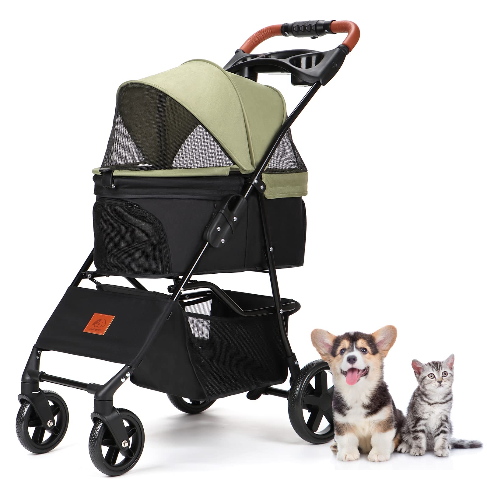 Aikenn Dog Маленькая переноска для собак, коляска для домашних животных, 4 колеса для собак, кошек и переднее колесо вращается, тормоз заднего колеса предотвращает прыжки, легкая грузоподъемность
Aikenn Dog Маленькая переноска для собак, коляска для домашних животных, 4 колеса для собак, кошек и переднее колесо вращается, тормоз заднего колеса предотвращает прыжки, легкая грузоподъемность