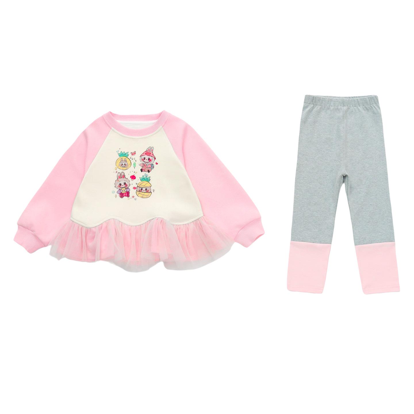 Girls Spring Cartoon Doll Print Mesh Sweatshirt Dress and Leggings Set 110cm
Girls Spring Cartoon Doll Print Mesh Sweatshirt Dress and Leggings Set 110cm