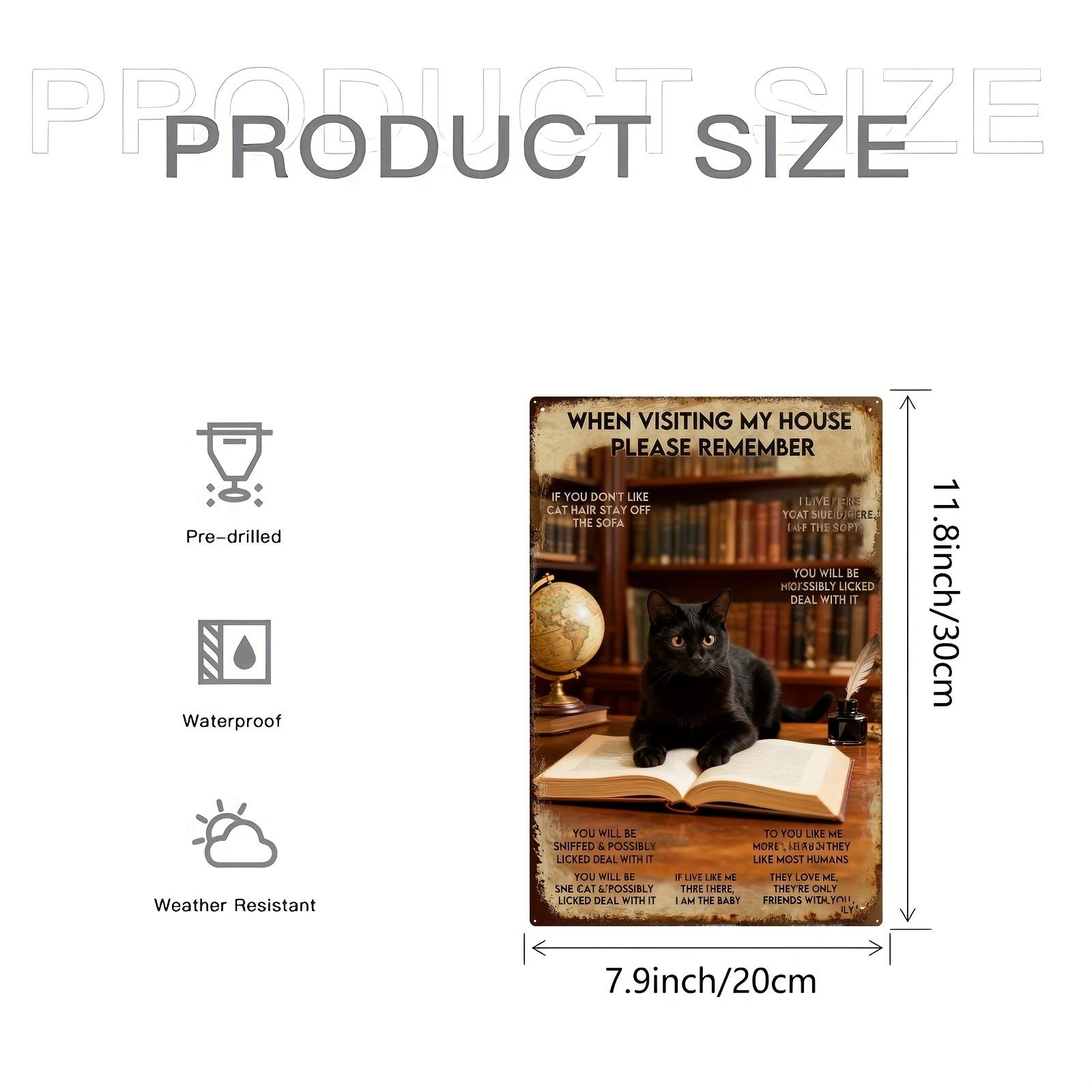 D Flat Funny Metal Sign Quiet Library with Black Cat Books Iron Wall Art for Study Room Decor x Inch Great Halloween 20x30cm(7.8x11.8inch)
D Flat Funny Metal Sign Quiet Library with Black Cat Books Iron Wall Art for Study Room Decor x Inch Great Halloween 20x30cm(7.8x11.8inch)