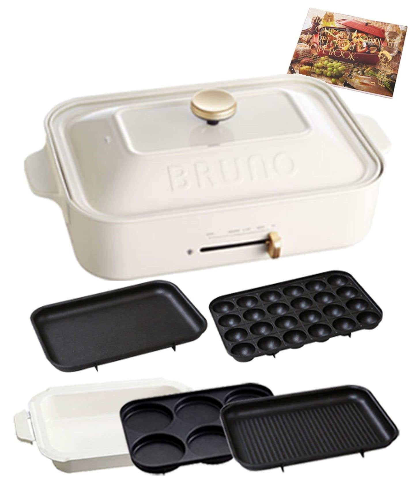 BRUNO Compact Hot Plate Main Unit 5 Types of Plates Ceramic Coated Pot Flat Recipe Book Included White Stylish Cute This 1 unit Lid included 1200w
BRUNO Compact Hot Plate Main Unit 5 Types of Plates Ceramic Coated Pot Flat Recipe Book Included White Stylish Cute This 1 unit Lid included 1200w