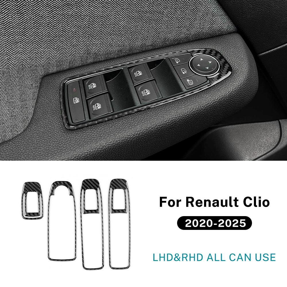 Для Renault Clio 5 MK5 2020 2021 2022 2023 2024 2025 Настоящая мягкая наклейка из углеродного волокна Панель подъема стекла автомобиля Рамка Отделка LHD RHD
Для Renault Clio 5 MK5 2020 2021 2022 2023 2024 2025 Настоящая мягкая наклейка из углеродного волокна Панель подъема стекла автомобиля Рамка Отделка LHD RHD