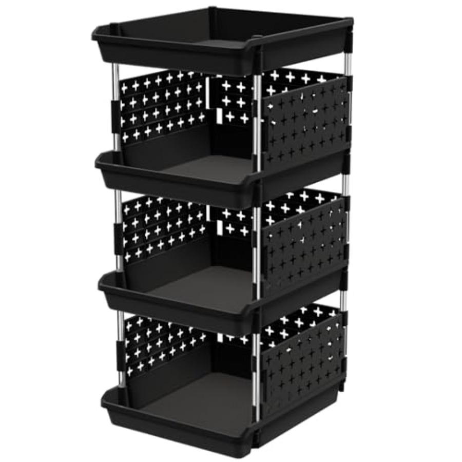 Plastic Stackable Storage Baskets 4 Tier Stacking Bins for Food and Clothes Multifunctional Organizer for RV Kitchen Playroom P United States
Plastic Stackable Storage Baskets 4 Tier Stacking Bins for Food and Clothes Multifunctional Organizer for RV Kitchen Playroom P United States